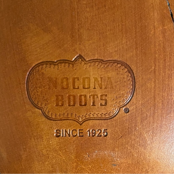 NWT Nocona Boots Genuine Leather Cowgirl Boots Rendezvous Tan - Picture 11 of 12